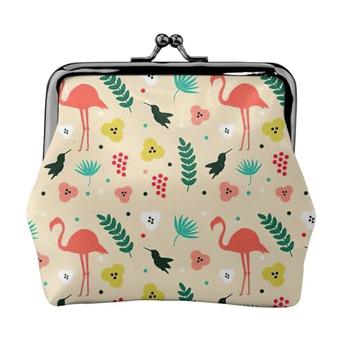 Kleine Geldbörse mit tropischem Muster, leichte Reisebrieftasche für Sightseeing-Touren und Einkaufsbummel, Schwarz , Einheitsgröße, Münztasche von MDATT