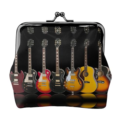 Kleine Make-up-Tasche für E-Gitarre, tragbare Mini-Kosmetiktaschen, für Fitnessstudio und den täglichen Gebrauch, Schwarz , Einheitsgröße, Münztasche von MDATT