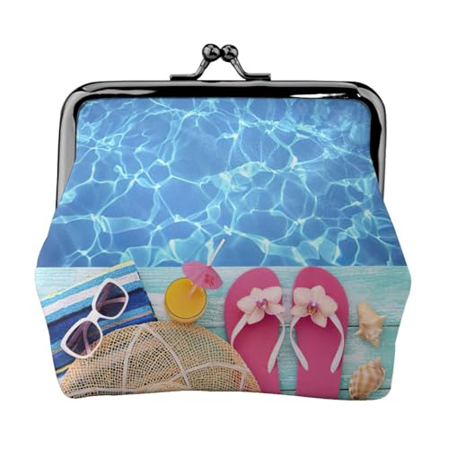 Kleine Make-up-Tasche für den Pool, Wasser, für Geldbörse, tragbare Mini-Kosmetiktaschen, für Fitnessstudio und den täglichen Gebrauch, Schwarz , Einheitsgröße, Münztasche von MDATT