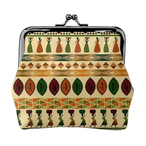 Kleine Make-up-Tasche im Bohemia-Stil, traditionelles afrikanisches Muster, für Geldbörse, tragbare Mini-Kosmetiktaschen, für Fitnessstudio und den täglichen Gebrauch, Schwarz , Einheitsgröße, von MDATT