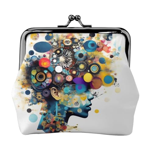 Kleine Make-up-Tasche mit künstlicher Intelligenz, Gehirn, für Geldbörse, tragbare Mini-Kosmetiktaschen, für Fitnessstudio und den täglichen Gebrauch, Schwarz , Einheitsgröße, Münztasche von MDATT