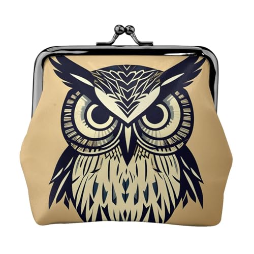 Kleine Make-up-Tasche mit niedlicher Eule für Geldbörse, tragbare Mini-Kosmetiktaschen, für Fitnessstudio und den täglichen Gebrauch, Schwarz , Einheitsgröße, Münztasche von MDATT