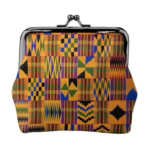 Kleine Münzgeldbörse, afrikanischer Stammesstil, ethnische Textur, leichte Reisebrieftasche für Sightseeing-Touren und Einkaufsbummel, Schwarz , Einheitsgröße, Münztasche von MDATT