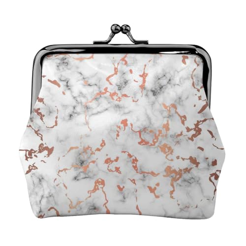 Kleine Münzgeldbörse mit Marmor-Textur, Kupferspritzer-Druck, leichte Reisebrieftasche für Sightseeing-Touren und Einkaufstouren, Schwarz , Einheitsgröße, Münztasche von MDATT