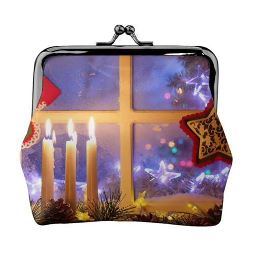 Kleines Portemonnaie mit Aufdruck "Merry Christmas", leichte Reisebrieftasche für Sightseeing-Touren und Einkaufstouren, Schwarz , Einheitsgröße, Münztasche von MDATT