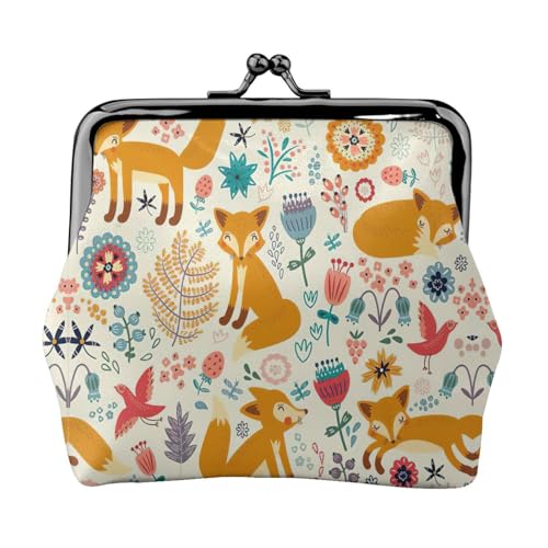 Kleines Portemonnaie mit niedlichem Blumenmuster und Tiermuster, leichte Reisebrieftasche für Sightseeing-Touren und Einkaufstouren, Schwarz , Einheitsgröße, Münztasche von MDATT