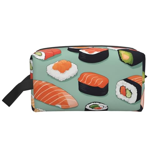 Köstliche Sushi-Kosmetiktasche für Damen, kleine Make-up-Tasche für Geldbörse, Make-up-Tasche, Reise-Make-up-Tasche mit Reißverschluss, Leckeres Sushi, Einheitsgröße von MDATT