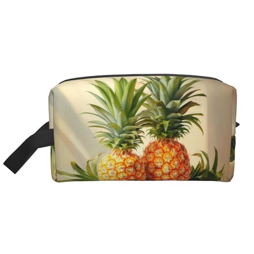 Kosmetiktasche für Damen, Ananas-Malerei, kleine Make-up-Tasche für Geldbörse, Make-up-Tasche, Reise-Make-up-Tasche mit Reißverschluss, Ananas-Malerei1, Einheitsgröße von MDATT