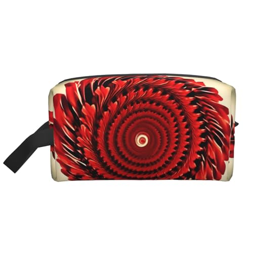 Kosmetiktasche mit Blumen-Wirbel-Spirale für Damen, kleine Make-up-Tasche für Geldbörse, Make-up-Tasche, Reise-Make-up-Tasche mit Reißverschluss, Blumen-Wirbelspirale, Einheitsgröße von MDATT