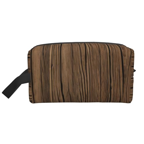 Kosmetiktasche mit Holzmaserung für Damen, kleine Make-up-Tasche für Geldbörse, Make-up-Tasche, Reise-Make-up-Tasche mit Reißverschluss, Holzmaserung, Einheitsgröße von MDATT