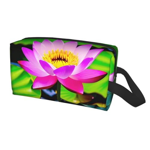 Kosmetiktasche mit Lotusblumen, kleine Make-up-Tasche für Geldbörse, Make-up-Tasche, Reise-Make-up-Tasche mit Reißverschluss, Lotusblumen, Einheitsgröße von MDATT