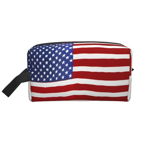 Kosmetiktasche mit amerikanischer Flagge, für Damen, kleine Make-up-Tasche für Geldbörse, Make-up-Tasche, Reise-Make-up-Tasche mit Reißverschluss, American Flag Baseball, Einheitsgröße von MDATT