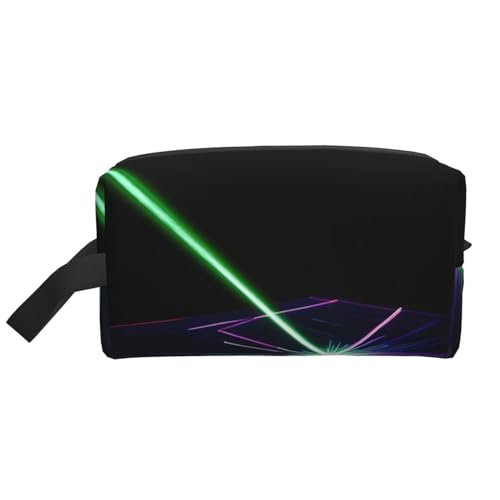 Laserlicht-Aufbewahrungstasche, kleine Make-up-Tasche für Geldbörse, Reise-Make-up-Tasche, Mini-Kosmetiktasche für Herren, Laserleuchten, Einheitsgröße von MDATT