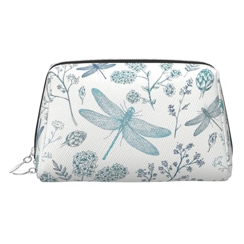 Libellen-Reise-Make-up-Organizer, tragbare Kulturtasche für Damen, silber, Einheitsgröße, Kulturbeutel von MDATT