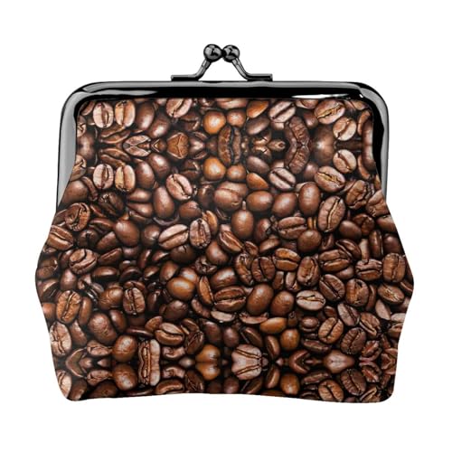 Lustige kleine Geldbörse mit geröstetem Kaffeebohnen-Druck, leichte Reisebrieftasche für Sightseeing-Touren und Einkaufstouren, Schwarz , Einheitsgröße, Münztasche von MDATT