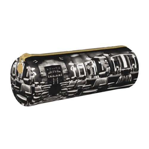 MDATT Barber Shop Federmäppchen, monochrom, Mehrzweck-Schreibwaren-Tasche für Schüler und Studenten, weiß, Einheitsgröße, Taschen-Organizer von MDATT