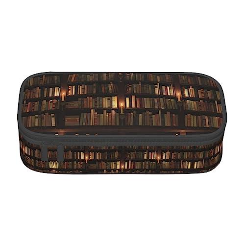 MDATT Bibliothek Bücherregal Buch Bunte Bleistift Stift Fall Tasche mit Reißverschluss Beutel Organizer für Büro Reise Halter Box, Schwarz , Einheitsgröße, Koffer von MDATT