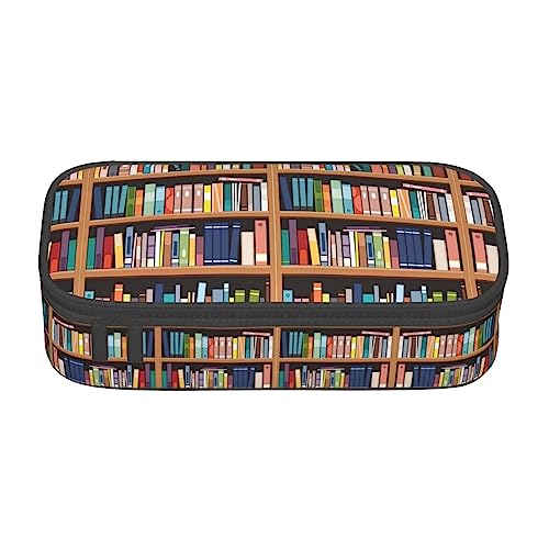 MDATT Bibliothek Bücherregal Bunte Bleistift Stift Fall Tasche mit Reißverschluss Beutel Organizer für Büro Reise Halter Box, Schwarz , Einheitsgröße, Koffer von MDATT