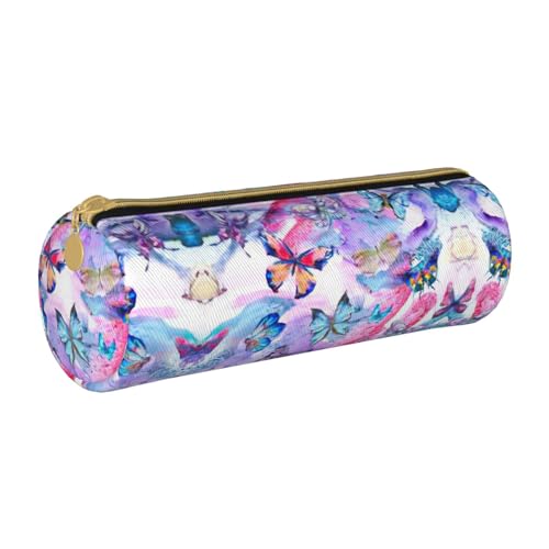 MDATT Buntes Schmetterlings-Handgepäck-Federmäppchen, Mehrzweck-Schreibwarentasche für Schüler, weiß, Einheitsgröße, Taschen-Organizer von MDATT