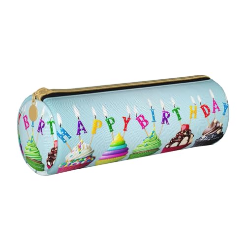 MDATT Buntes Stift- und Federmäppchen mit Cupcake-Motiv, Mehrzweck-Schreibwarentasche für Schüler, weiß, Einheitsgröße, Taschen-Organizer von MDATT