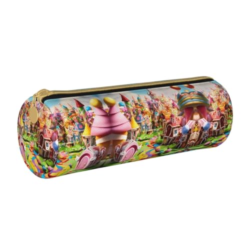 MDATT Candy Land 2 Federmäppchen, Mehrzweck-Schreibwarentasche für Schüler und Studenten, weiß, Einheitsgröße, Taschen-Organizer von MDATT