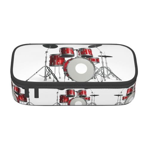 MDATT Cooles Schlagzeug-Set, Federmäppchen, mehrere Schlitze, niedliches tragbares Stifteetui, Stifteetui für Schule, Büro, Schwarz , Einheitsgröße, Taschen-Organizer von MDATT