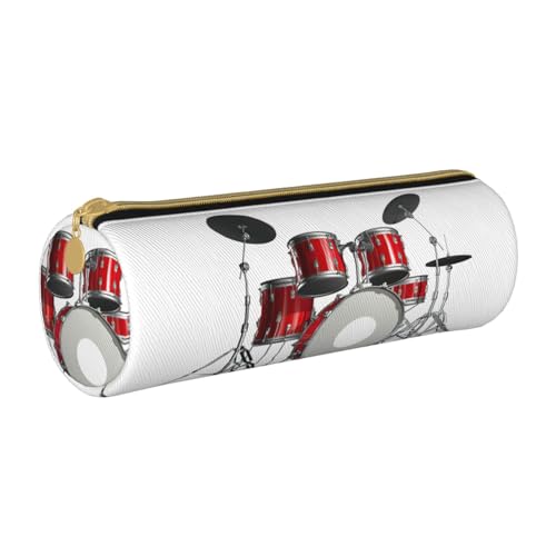 MDATT Cooles Schlagzeug-Set, Handgepäck-Stift und Federmäppchen, Mehrzweck-Schreibwarentasche für Schüler, weiß, Einheitsgröße, Taschen-Organizer von MDATT