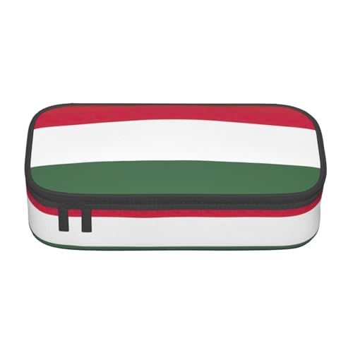 MDATT Federmäppchen, Motiv: Flagge von Ungarn, mehrere Schlitze, niedliches tragbares Stifteetui, Stifteetui für Schule, Büro, Schwarz , Einheitsgröße, Taschen-Organizer von MDATT