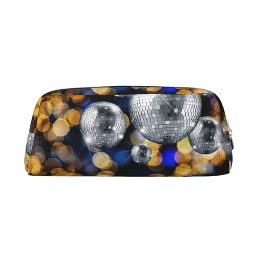 MDATT Federmäppchen für Ballsaal, niedlich, Leder, Federmäppchen für Studenten, Reißverschlusstasche für Stifte, Bleistifte, Marker, gold, Einheitsgröße, Kosmetiktasche von MDATT