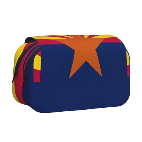 MDATT Federmäppchen mit Arizona-Flagge für Erwachsene, langlebige Stifte-Tragetasche, Schwarz , Einheitsgröße, Taschen-Organizer von MDATT