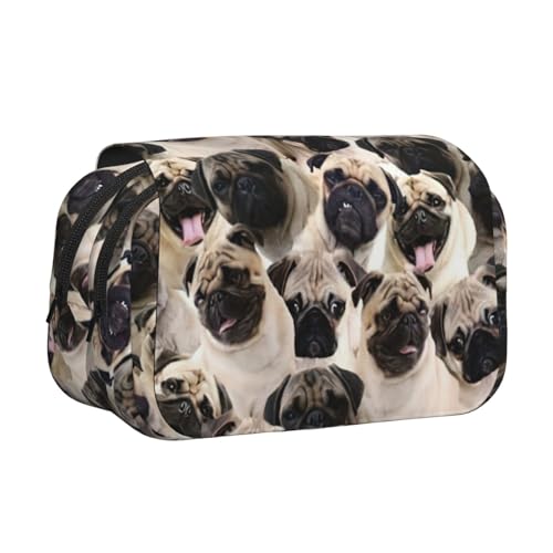 MDATT Federmäppchen mit Aufdruck "Dog 1" für Erwachsene, langlebige Stift-Tragetasche, Schwarz , Einheitsgröße, Taschen-Organizer von MDATT