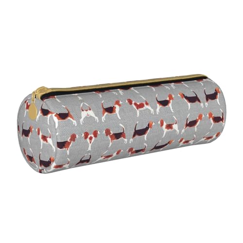 MDATT Federmäppchen mit Beagle-Muster, Mehrzweck-Schreibwaren-Tasche für Schüler, Studenten, weiß, Einheitsgröße, Taschen-Organizer von MDATT