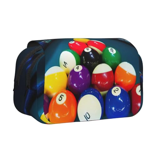 MDATT Federmäppchen mit Billarddruck für Erwachsene, langlebige Stift-Tragetasche, Schwarz , Einheitsgröße, Taschen-Organizer von MDATT