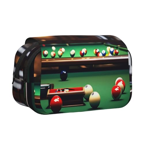 MDATT Federmäppchen mit Billarddruck für Erwachsene, langlebige Stift-Tragetasche, Schwarz , Einheitsgröße, Taschen-Organizer von MDATT