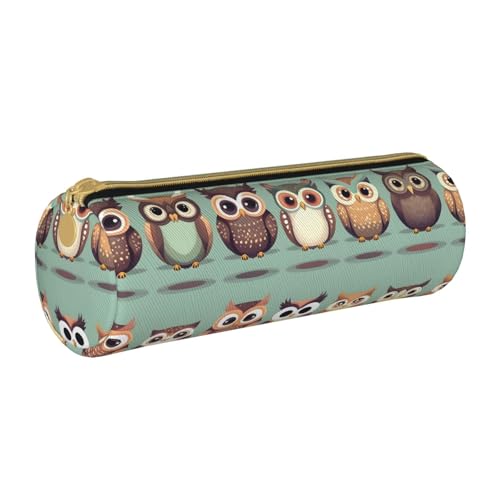MDATT Federmäppchen mit Cartoon-Eulen, niedliches Handgepäck, Mehrzweck-Schreibwaren-Tasche für Schüler, weiß, Einheitsgröße, Taschen-Organizer von MDATT