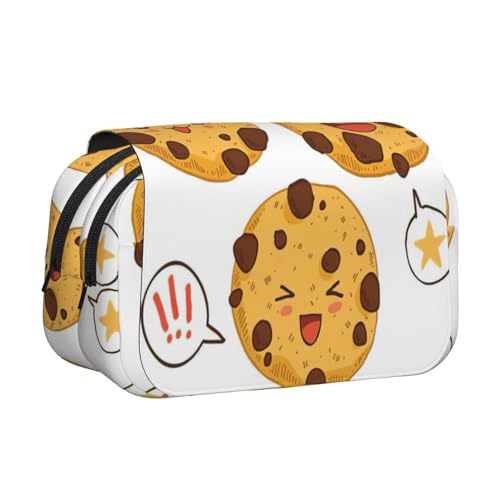 MDATT Federmäppchen mit Chip Cookies Druck für Erwachsene, langlebige Stift-Tragetasche, Schwarz , Einheitsgröße, Taschen-Organizer von MDATT