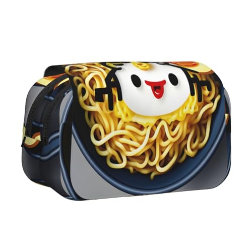 MDATT Federmäppchen mit Eierbecher-Nudeln, Ramen-Druck, für Erwachsene, langlebige Stift-Tragetasche, Schwarz , Einheitsgröße, Taschen-Organizer von MDATT