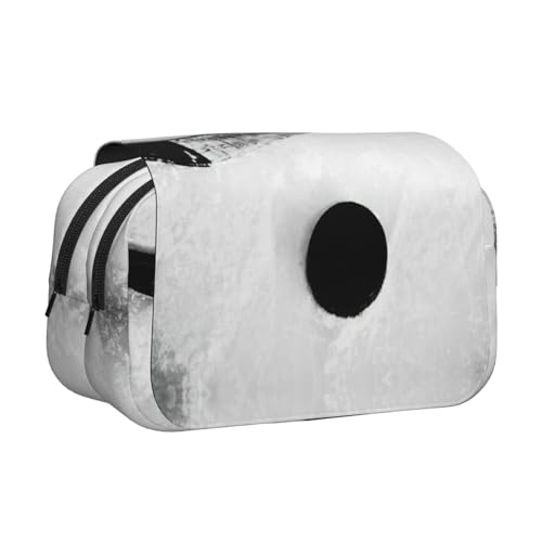 MDATT Federmäppchen mit Eishockey-Kunstdruck für Erwachsene, langlebige Stift-Tragetasche, Schwarz , Einheitsgröße, Taschen-Organizer von MDATT