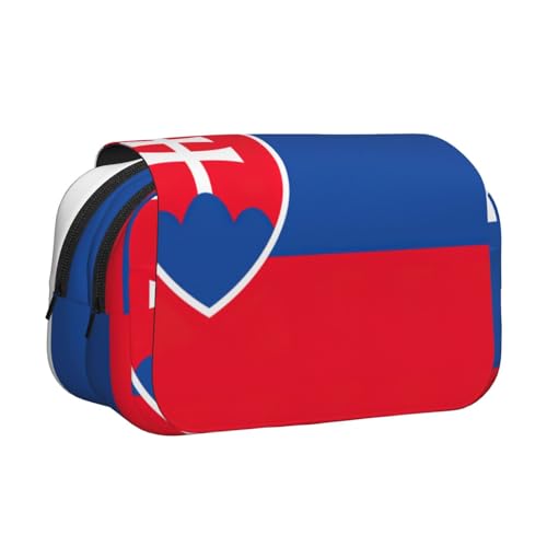 MDATT Federmäppchen mit Flagge der Slowakei für Erwachsene, langlebige Stift-Tragetasche, Schwarz , Einheitsgröße, Taschen-Organizer von MDATT