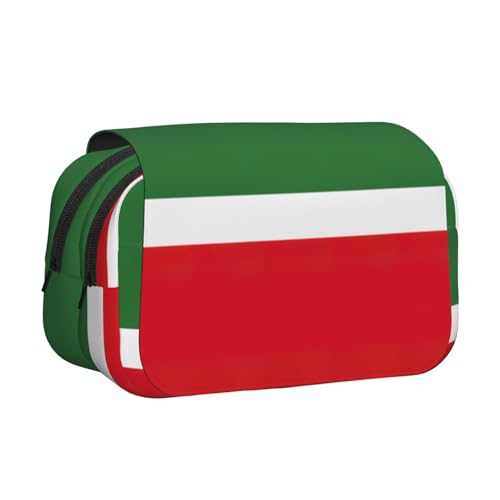 MDATT Federmäppchen mit Flagge der Tschetschenischen Republik, für Erwachsene, langlebige Stifte-Tragetasche, Schwarz , Einheitsgröße, Taschen-Organizer von MDATT