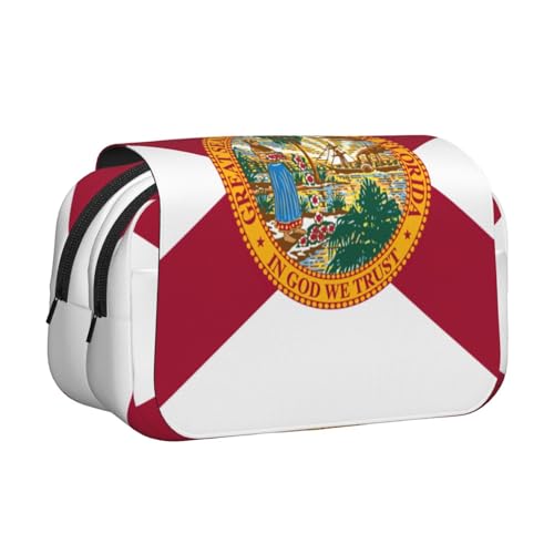 MDATT Federmäppchen mit Flagge von Florida, für Erwachsene, langlebige Stift-Tragetasche, Schwarz , Einheitsgröße, Taschen-Organizer von MDATT