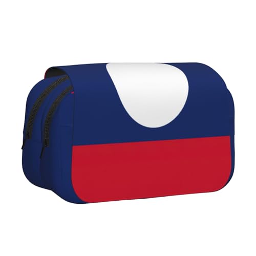 MDATT Federmäppchen mit Flagge von Laos für Erwachsene, langlebige Stift-Tragetasche, Schwarz , Einheitsgröße, Taschen-Organizer von MDATT