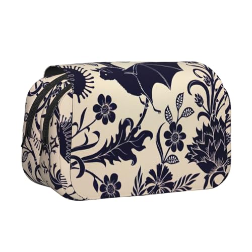 MDATT Federmäppchen mit Fledermausmuster für Erwachsene, langlebige Stift-Tragetasche, Schwarz , Einheitsgröße, Taschen-Organizer von MDATT