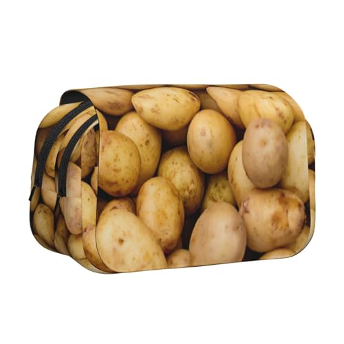 MDATT Federmäppchen mit Gartenkartoffel-Druck für Erwachsene, langlebige Stift-Tragetasche, Schwarz , Einheitsgröße, Taschen-Organizer von MDATT