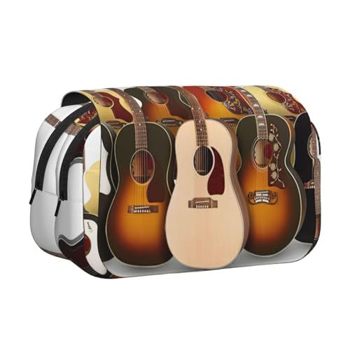 MDATT Federmäppchen mit Gitarrendruck für Erwachsene, robuste Stift-Tragetasche, Schwarz , Einheitsgröße, Taschen-Organizer von MDATT