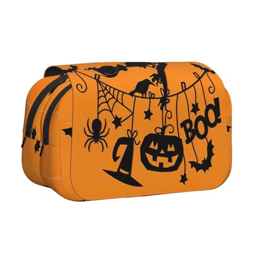 MDATT Federmäppchen mit Halloween-Hexen-Motiv für Erwachsene, langlebige Stift-Tragetasche, Schwarz , Einheitsgröße, Taschen-Organizer von MDATT