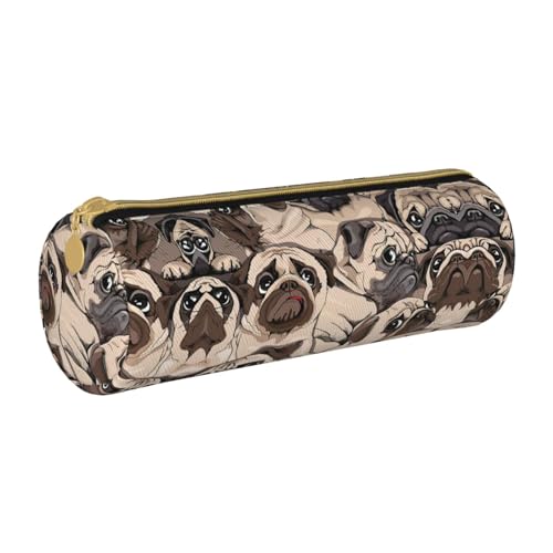 MDATT Federmäppchen mit Hundemotiv 2, Mehrzweck-Schreibwaren-Tasche für Schüler und Studenten, weiß, Einheitsgröße, Taschen-Organizer von MDATT