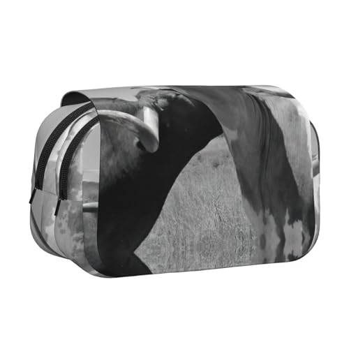 MDATT Federmäppchen mit Kuhmotiv für Erwachsene, langlebige Stifte-Tragetasche, Schwarz , Einheitsgröße, Taschen-Organizer von MDATT