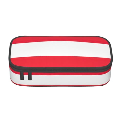 MDATT Federmäppchen mit Österreichischer Flagge, mehrere Fächer, niedliches tragbares Stifteetui, Stifteetui für Schule, Büro, Schwarz , Einheitsgröße, Taschen-Organizer von MDATT