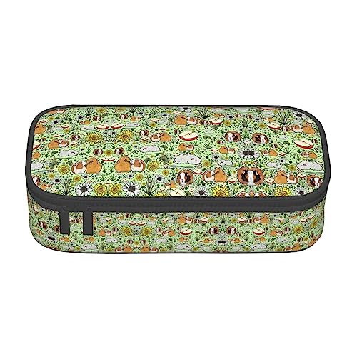 MDATT Federmäppchen mit Reißverschluss, Motiv: Meerschweinchen, für Büro, Reisen, Schwarz , Einheitsgröße, Koffer von MDATT